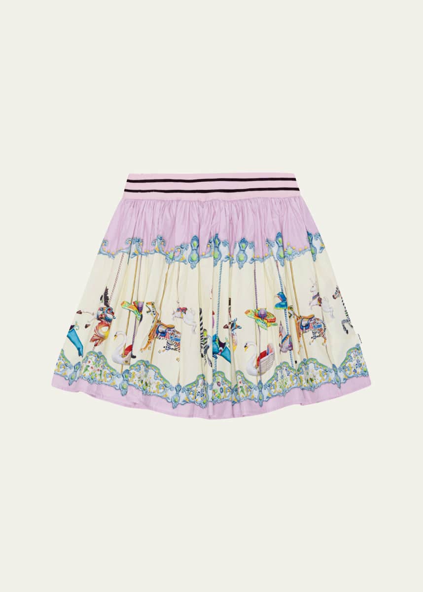 Molo Girl's Brenda Animal-Printed Skirt, Size 7-14