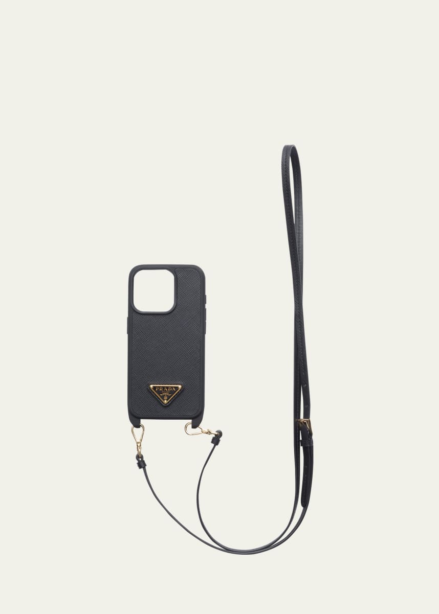 Prada Leather iPhone Case with Strap