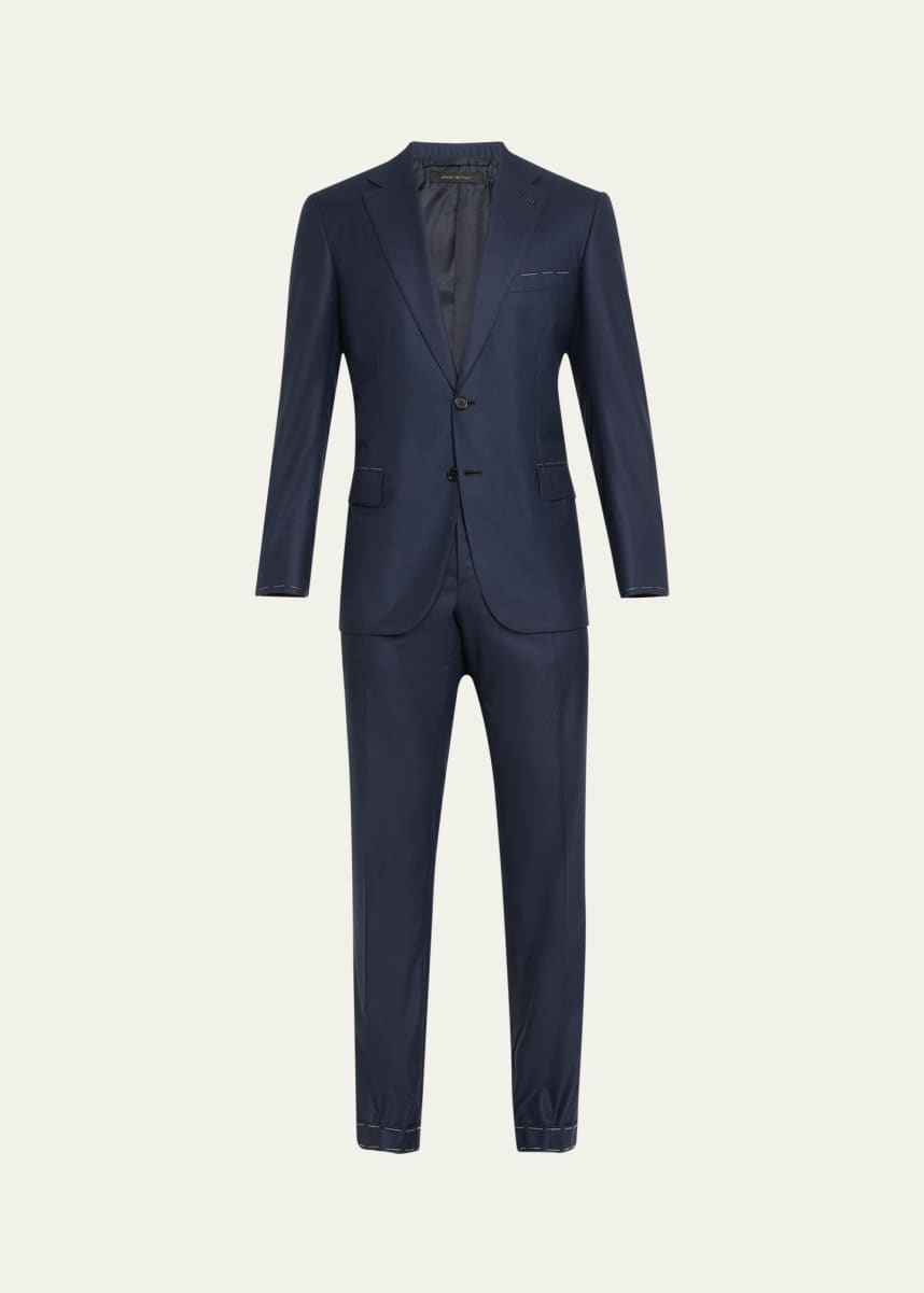 Brioni Men's Super 180s Micro-Houndstooth Suit