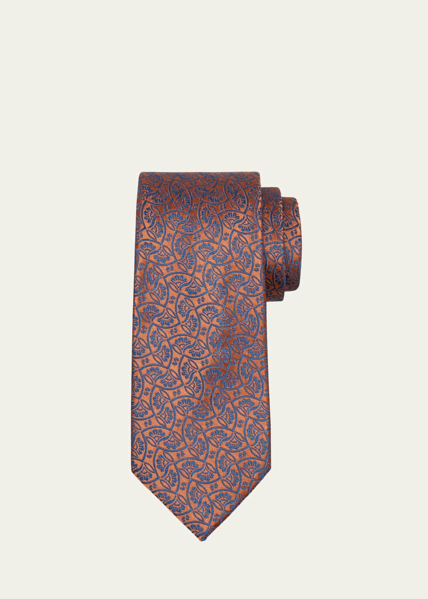 Charvet Men's Woven Floral Silk Tie