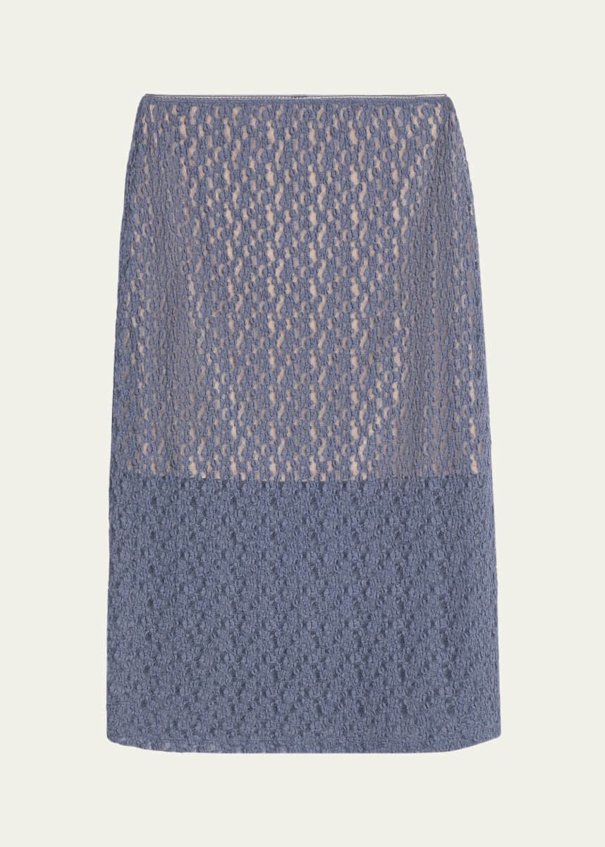 Vince Floral Smocked Midi Skirt