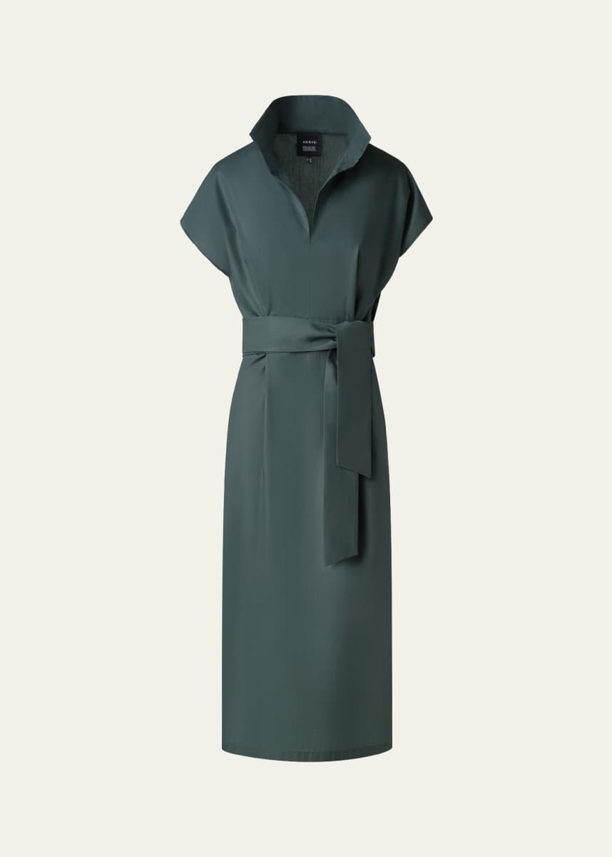 Akris Cotton Poplin Midi Shirtdress