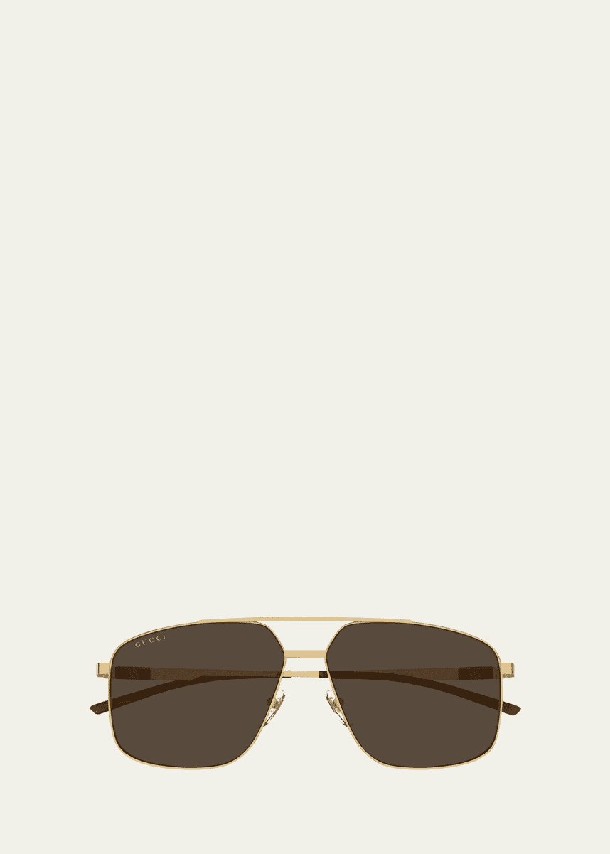 Gucci Men's GG1676SM Metal Aviator Sunglasses