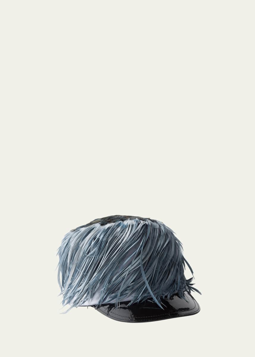 Prada Feathered Baseball Hat
