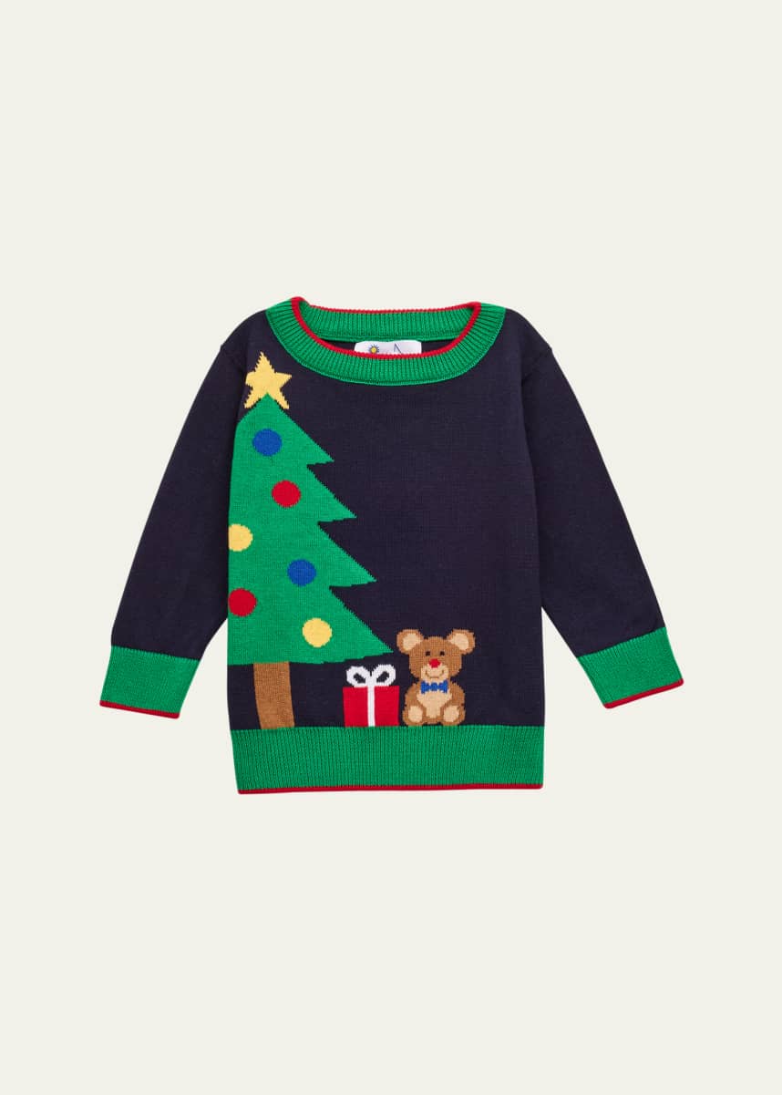 Florence Eiseman Boy's Sweater W/ Christmas Tree Intarsia, Size 4T-3
