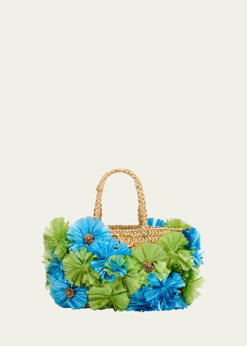 Valentino Garavani VLOGO Signature Small 3D Flower Tote Bag