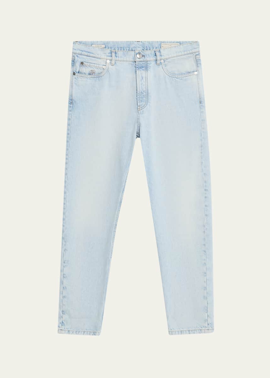 Brunello Cucinelli Men's Iconic-Fit Denim Five-Pocket Pants