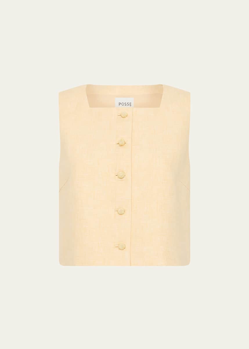 Posse Rio Linen Cropped Vest