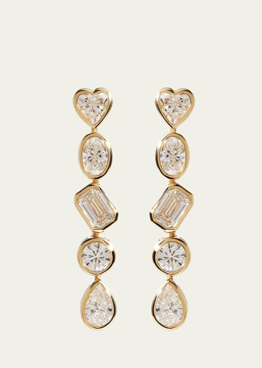 Kendall Row 14K Yellow Gold Fancy Shape Lab Grown Diamond Dangle Earrings