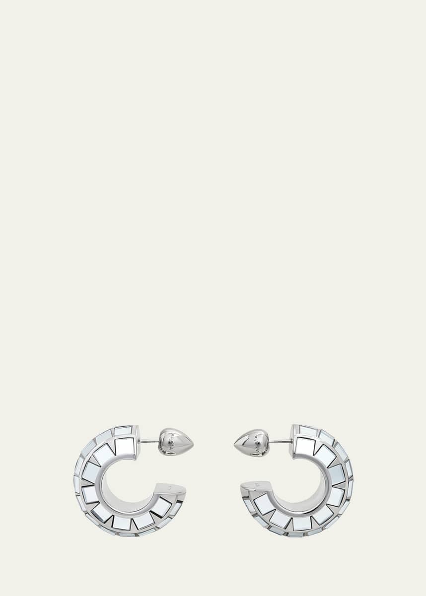 ALAIA Disco Crystal Small Hoop Earrings