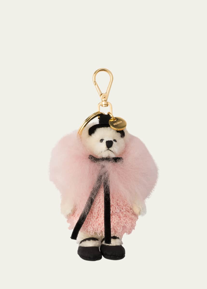Prada Ines Shearling Bear Bag Charm