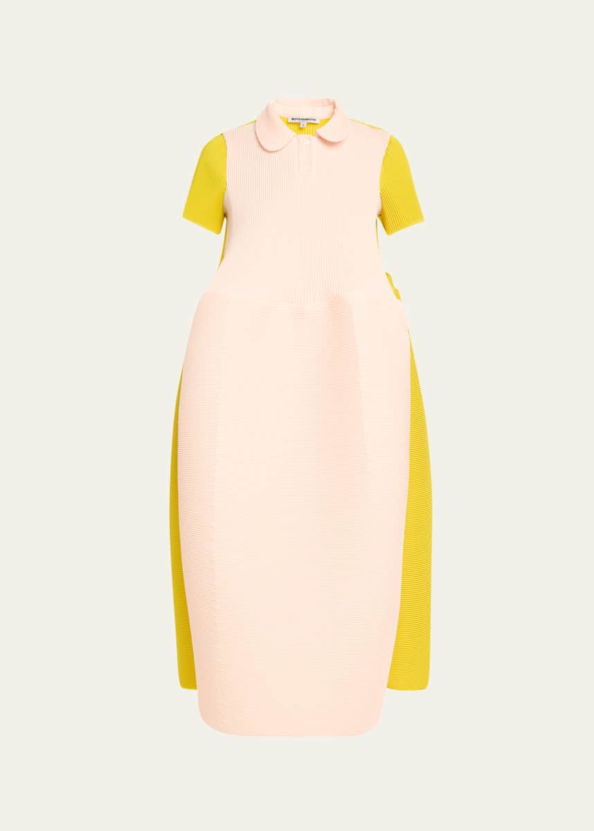 Melitta Baumeister Colorblock Polo Ripple Dress
