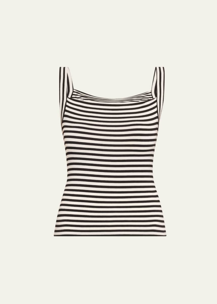 ANEMOS Striped Square-Neck Tank Top