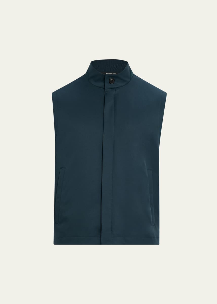 ZEGNA Men's Stand-Collar Microfiber Vest