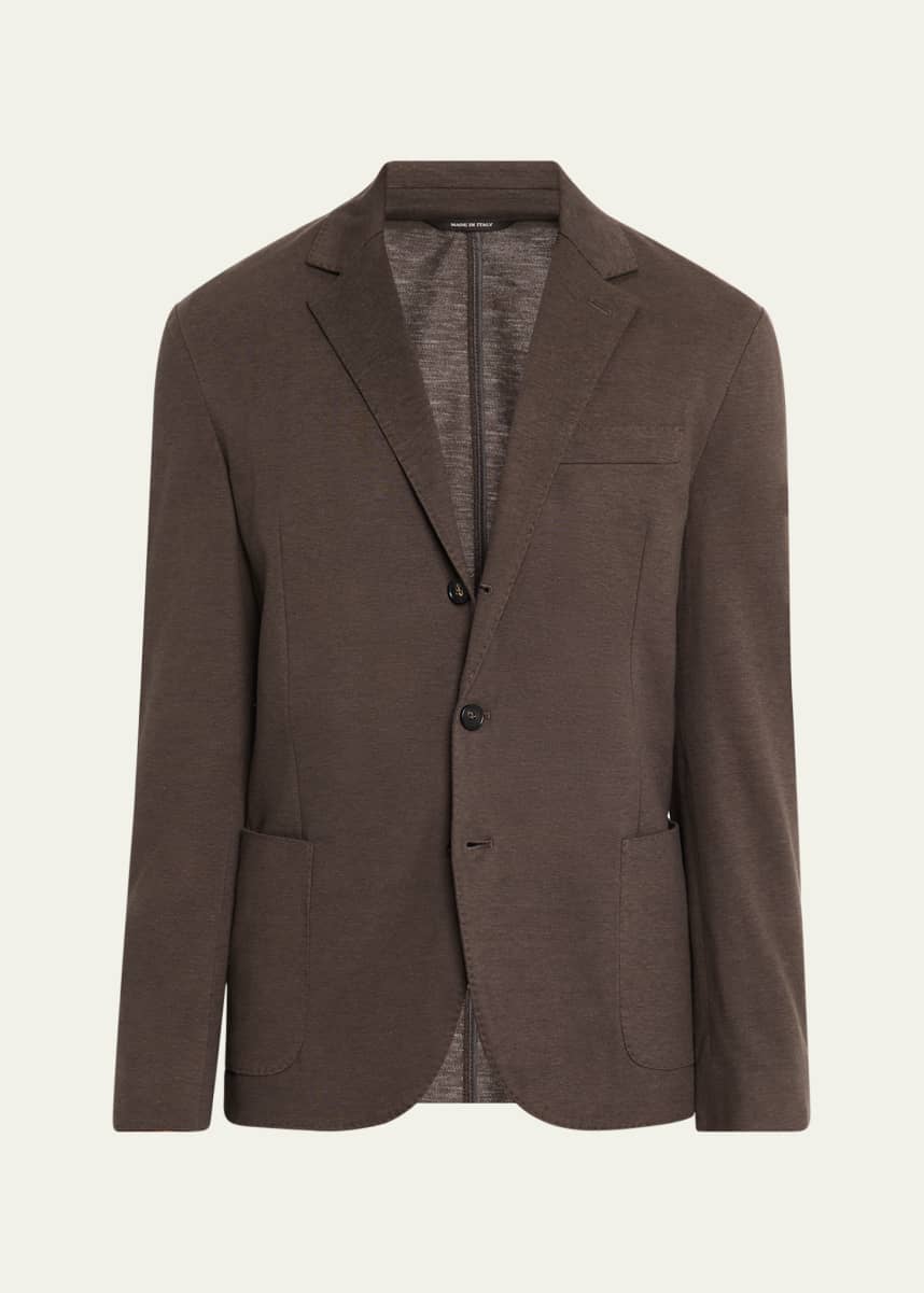 Loro Piana Men's Pique Single-Breasted Sweater Jacket