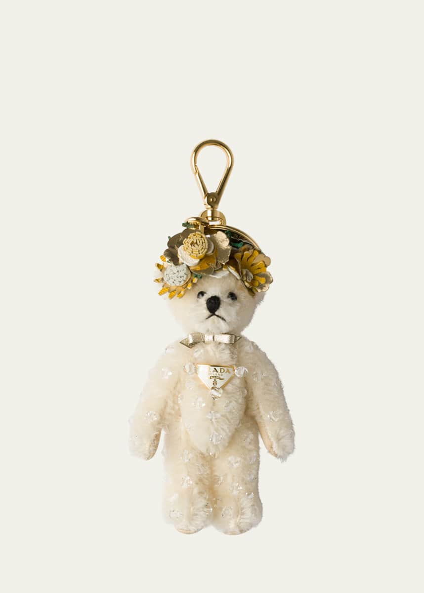 Prada Enea Floral Bear Keychain