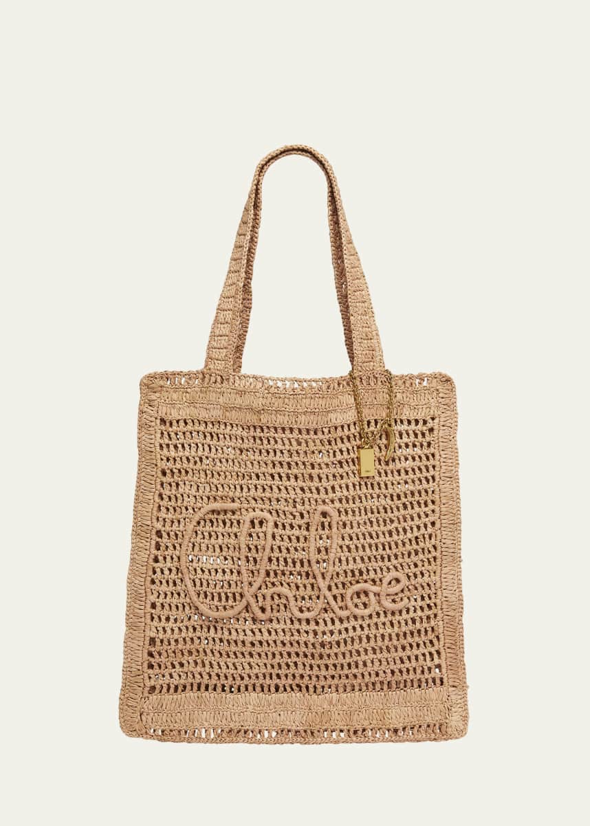 Chloe Summer Banana Tote Bag in Crochet Fabric