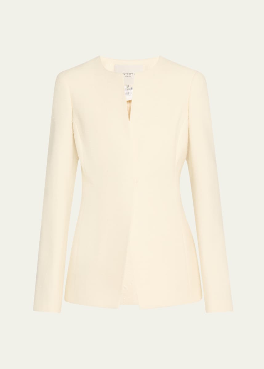 Lafayette 148 New York Cutaway Tailored Wool-Blend Jacket