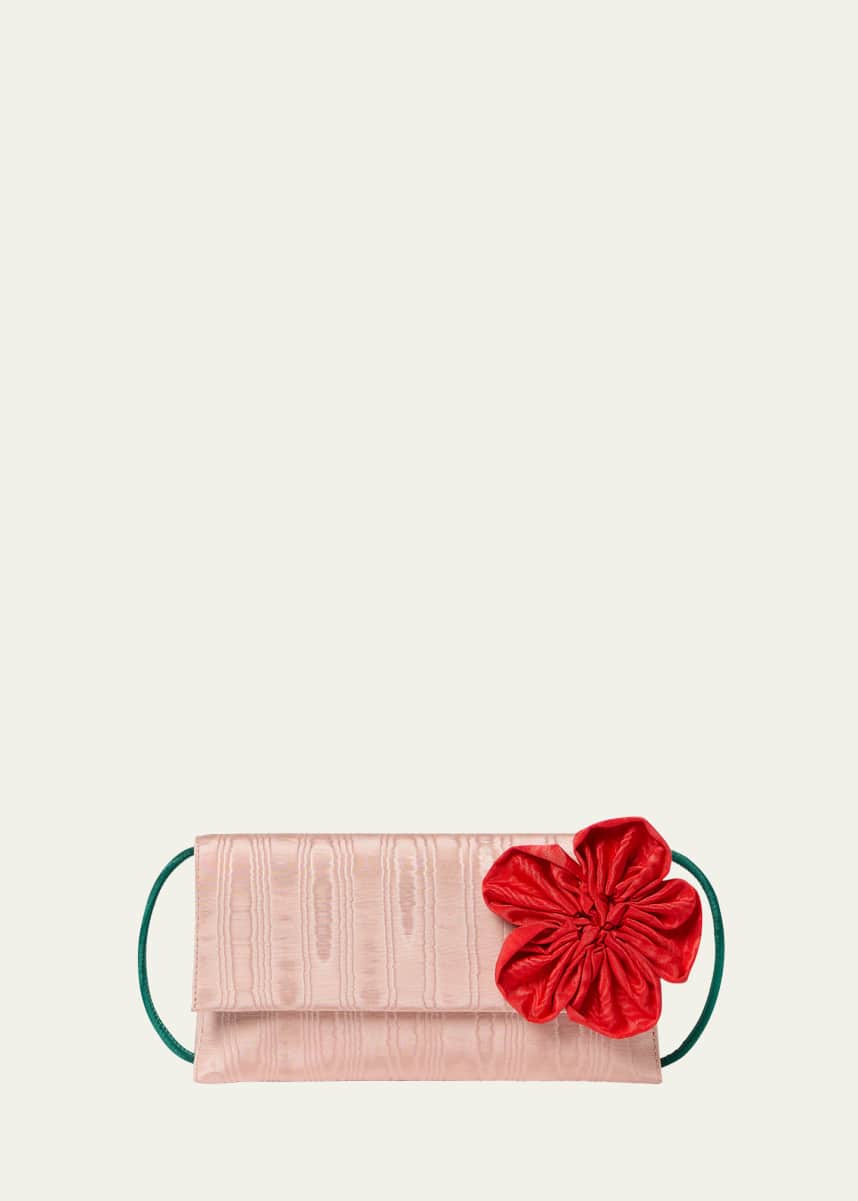 Loeffler Randall Charlee Flower Flap Clutch Bag