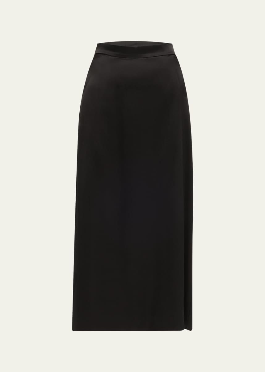 Heirlome Lexi Straight Silk Satin Skirt