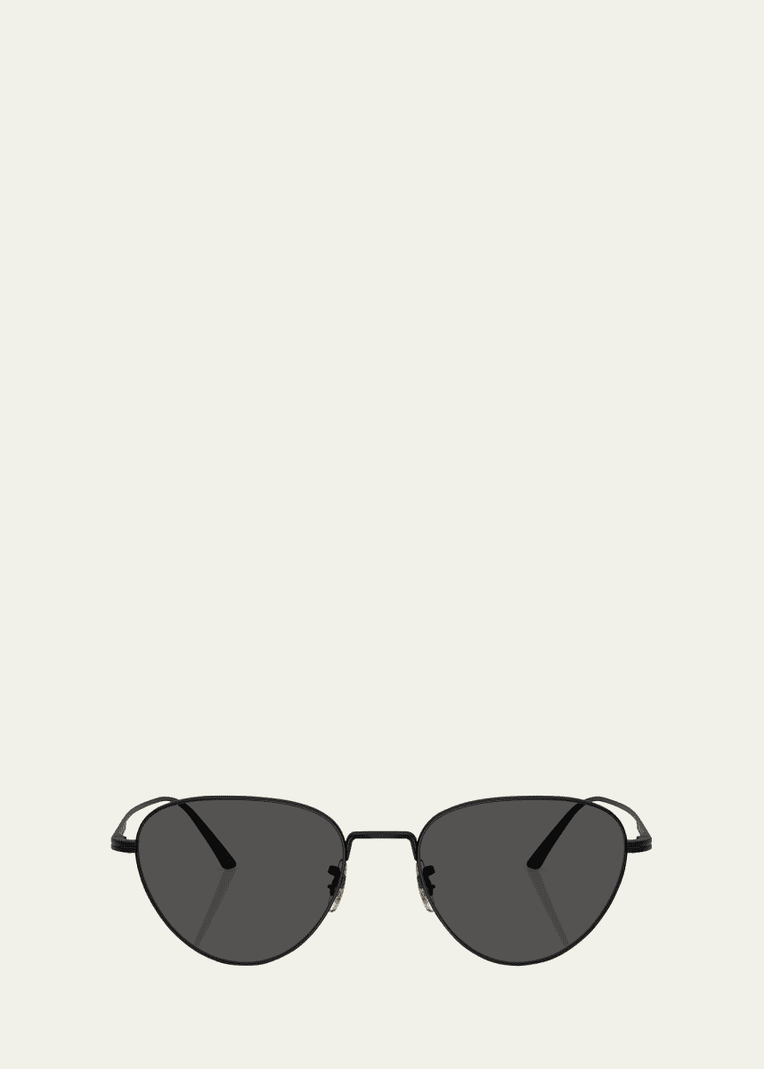 KHAITE x Oliver Peoples 1991C Steel Aviator Sunglasses