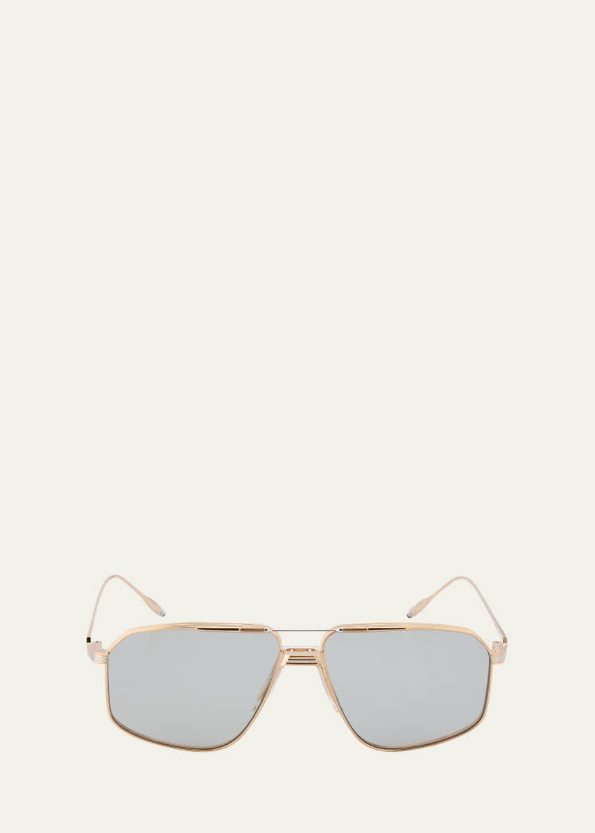 Jacques Marie Mage Jagger Aviator Metal Sunglasses