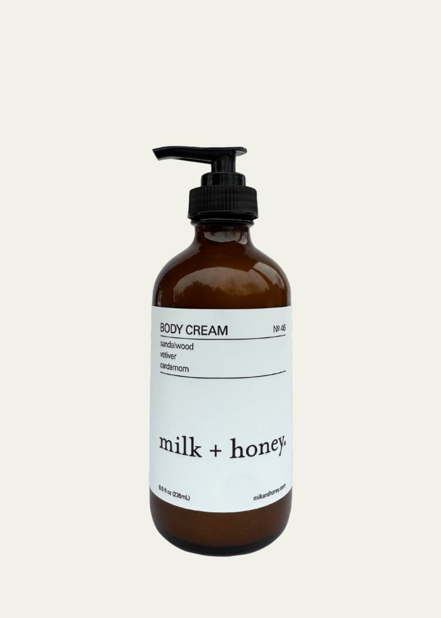 milk + honey No. 46 Sandalwood, Vetiver, Cardamom Body Cream, 8 oz.
