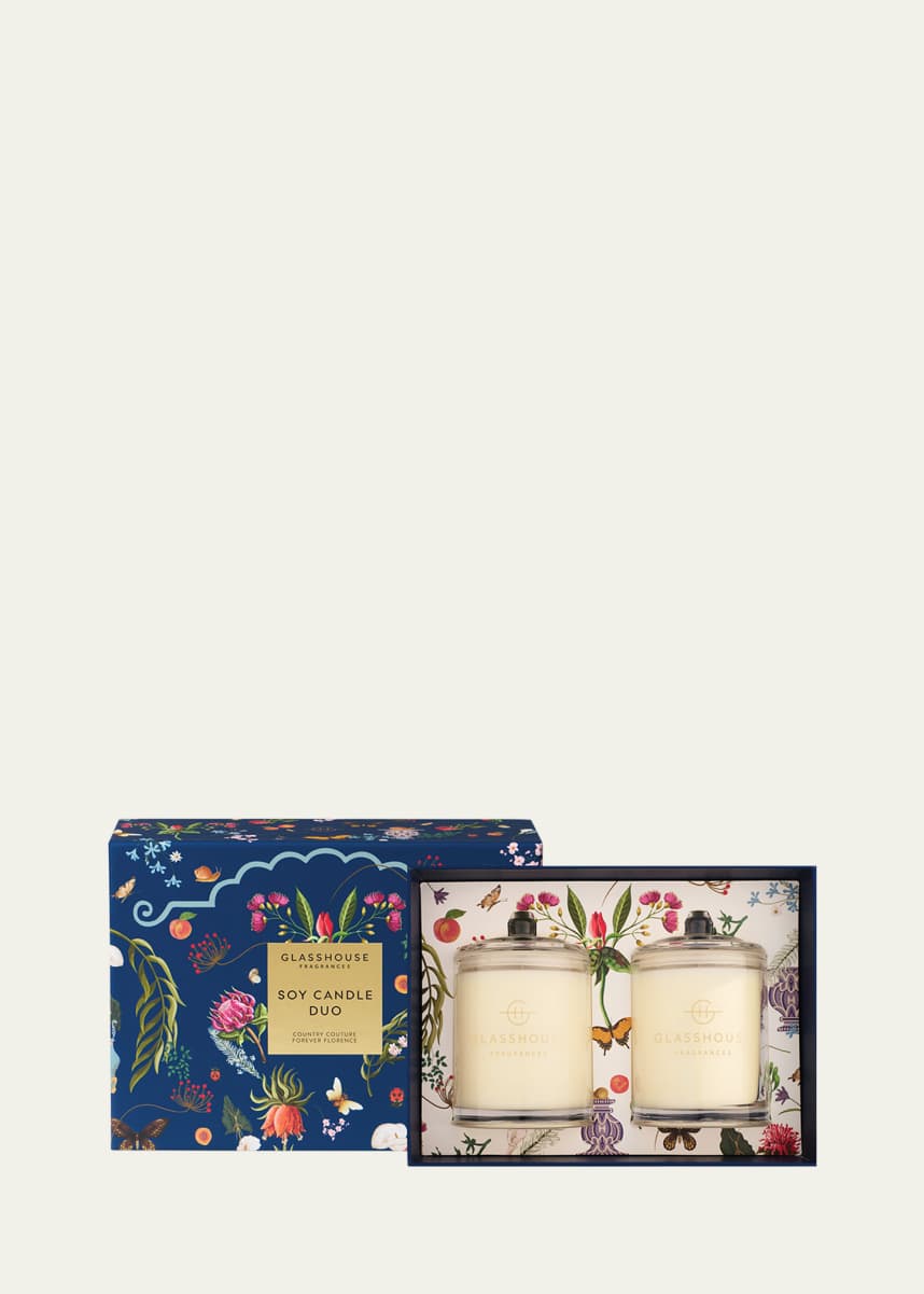 GLASSHOUSE FRAGRANCES Soy Candle Duo, 2 x 6.8 oz.