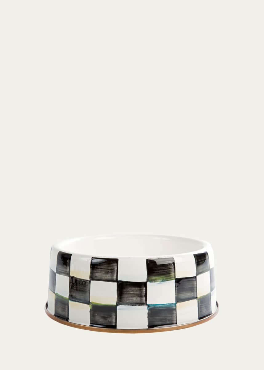 MacKenzie-Childs Courtly Check Large Dog Bowl
