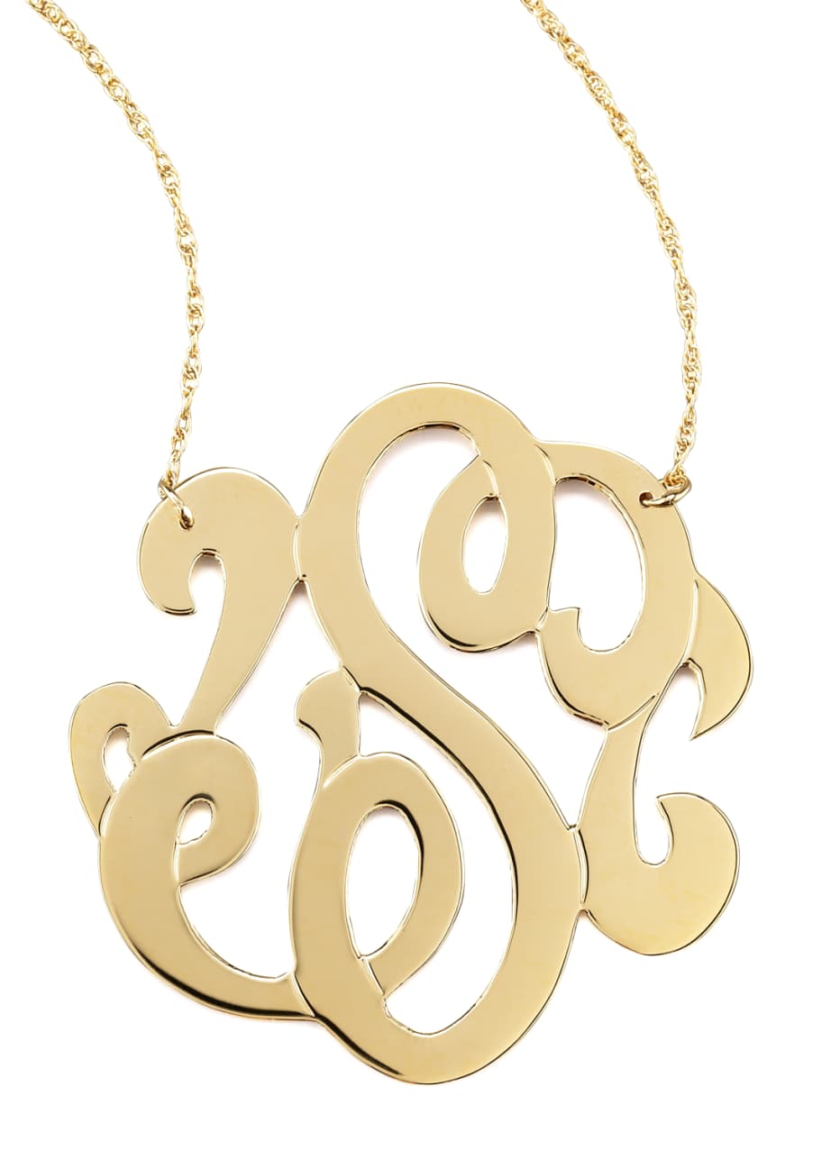 Image 1 of 1: Swirly Initial Necklace, S
