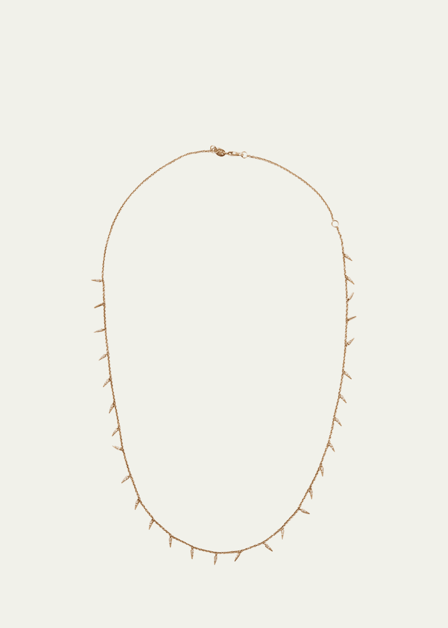 Image 1 of 1: Pave Diamond Fringe Drop Necklace