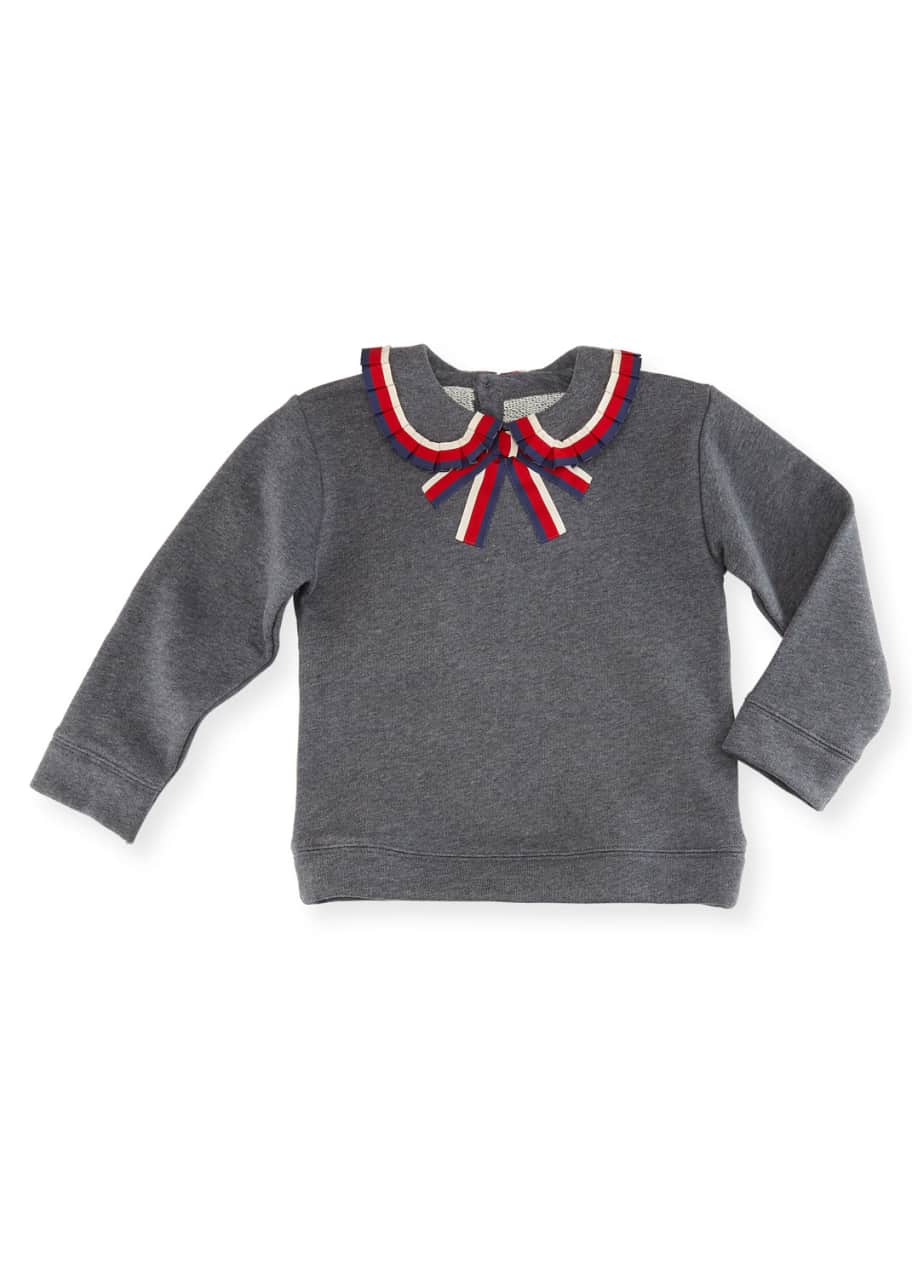 Image 1 of 1: Sylvie Web Bow Sweatshirt, Size 9-36 Months