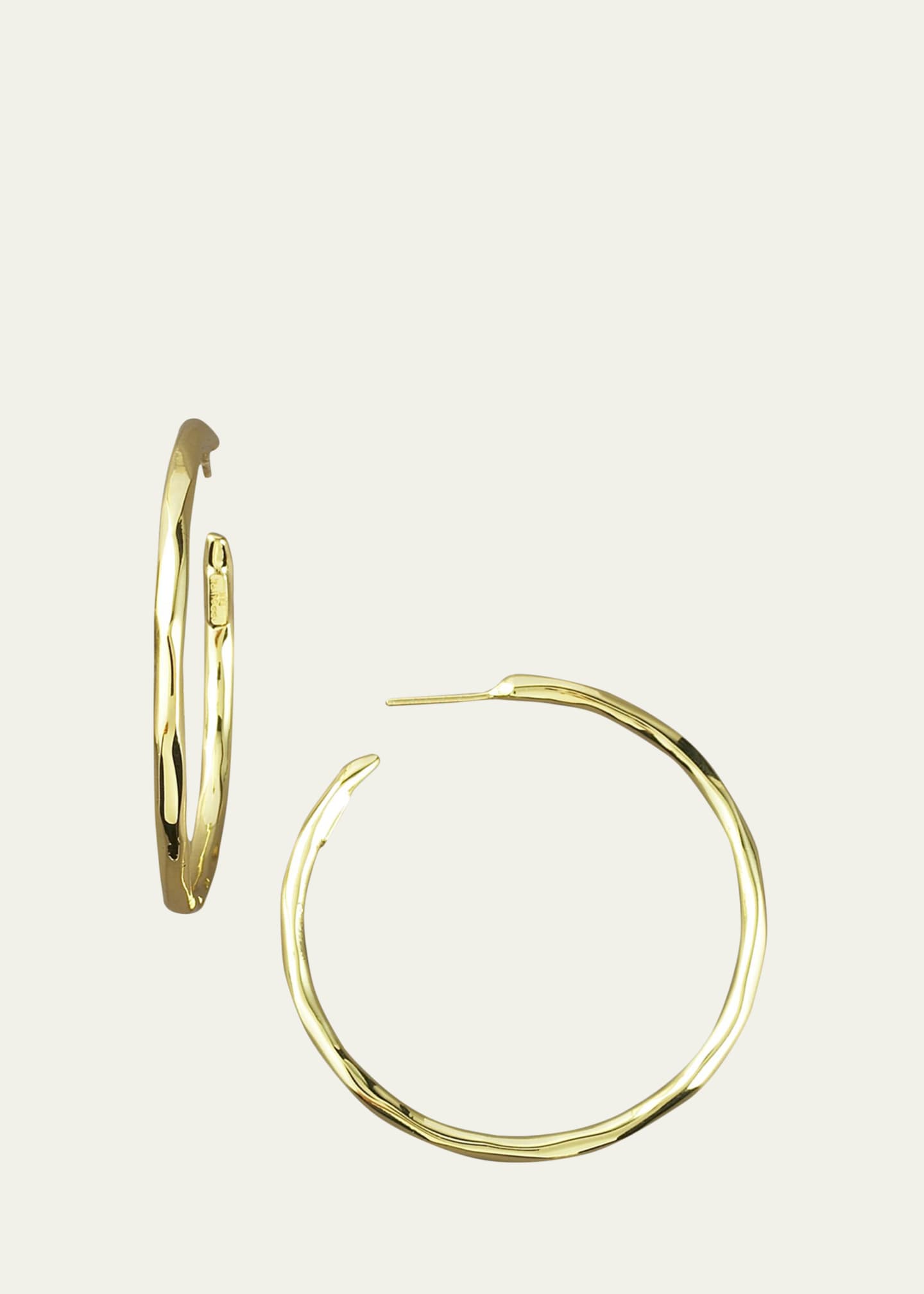 Ippolita Large Faceted Hoop Earrings in 18K Gold Image 1 of 4