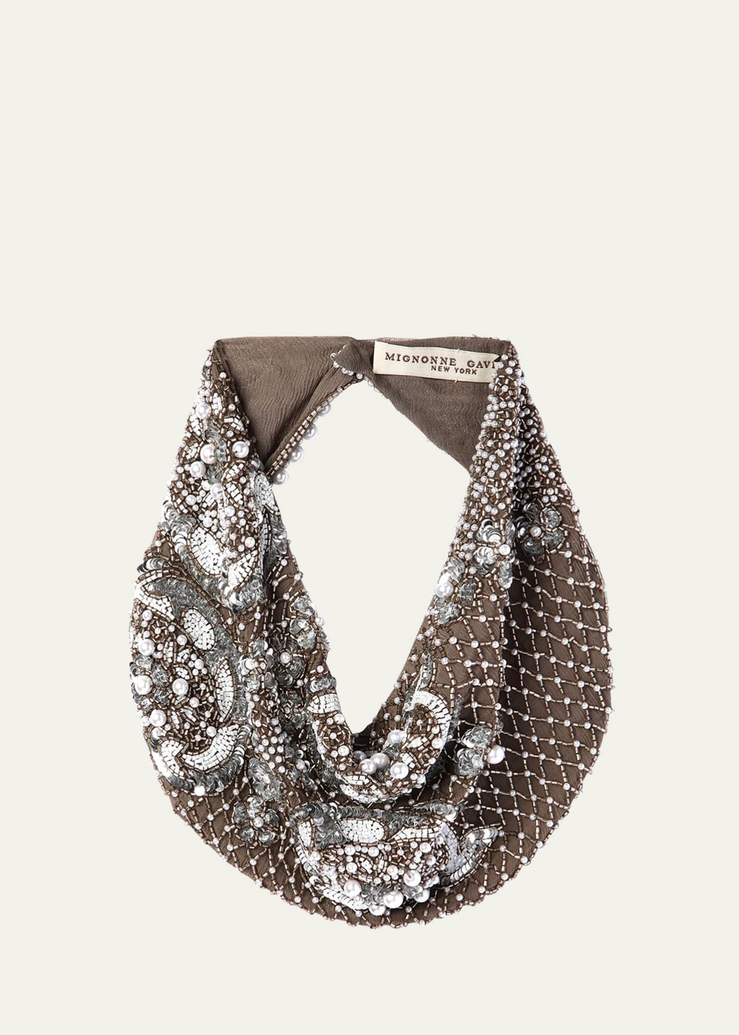 Mignonne Gavigan Le Charlot Beaded Scarf Necklace, Gray Image 1 of 2