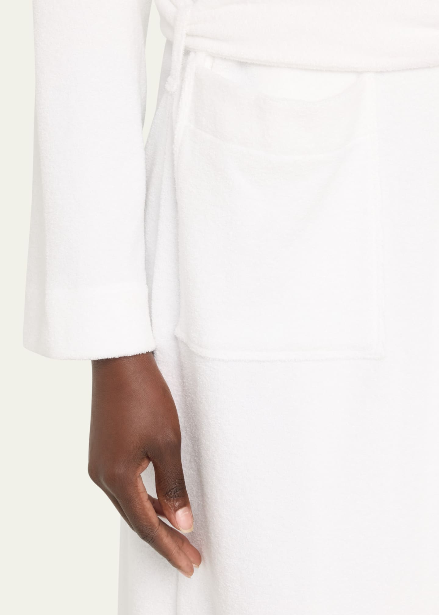 Hanro Hooded Plush Long Robe Image 5 of 5