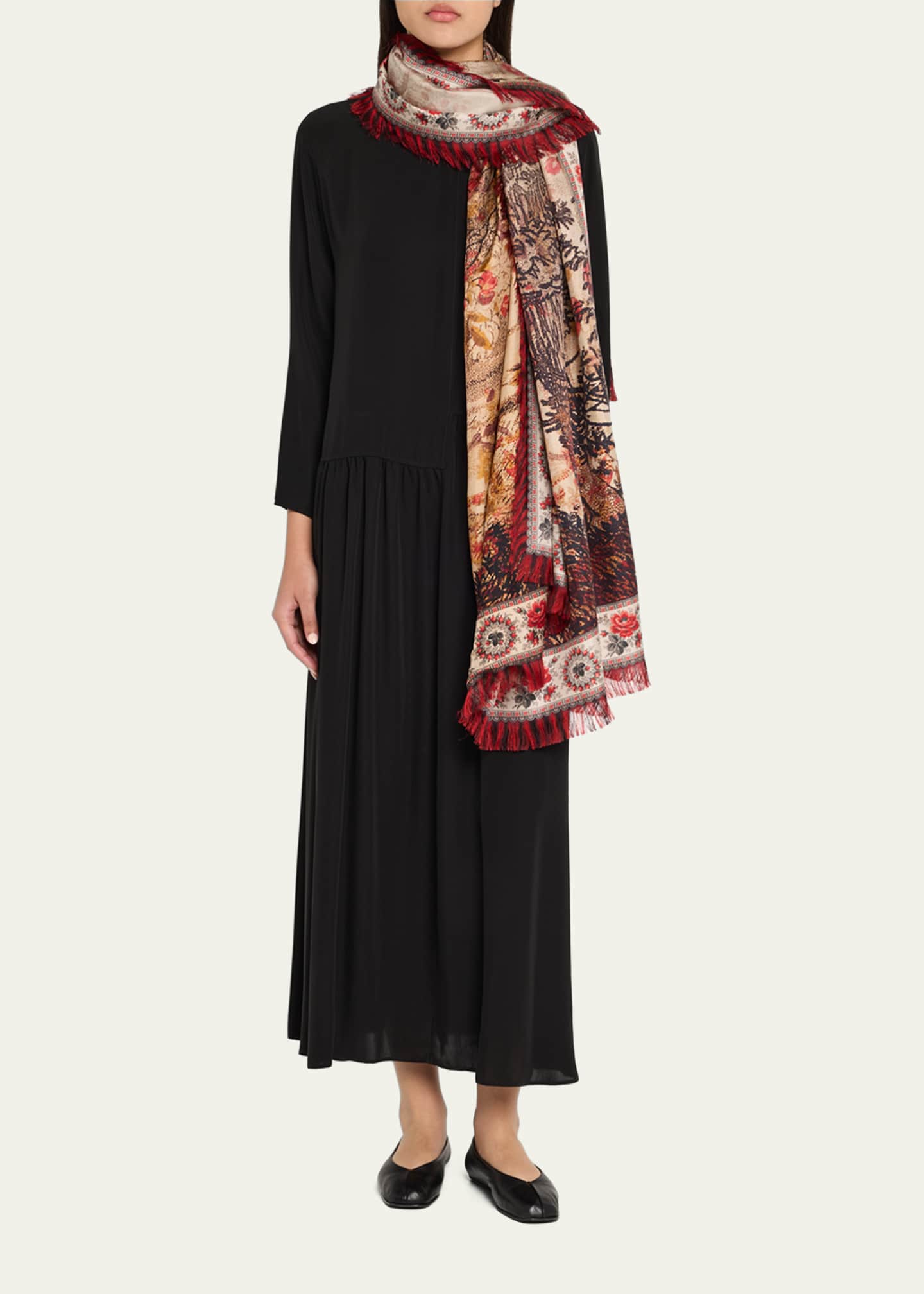 Pierre-Louis Mascia Mascia Aloe Ultrawash Silk Scarf Image 2 of 4