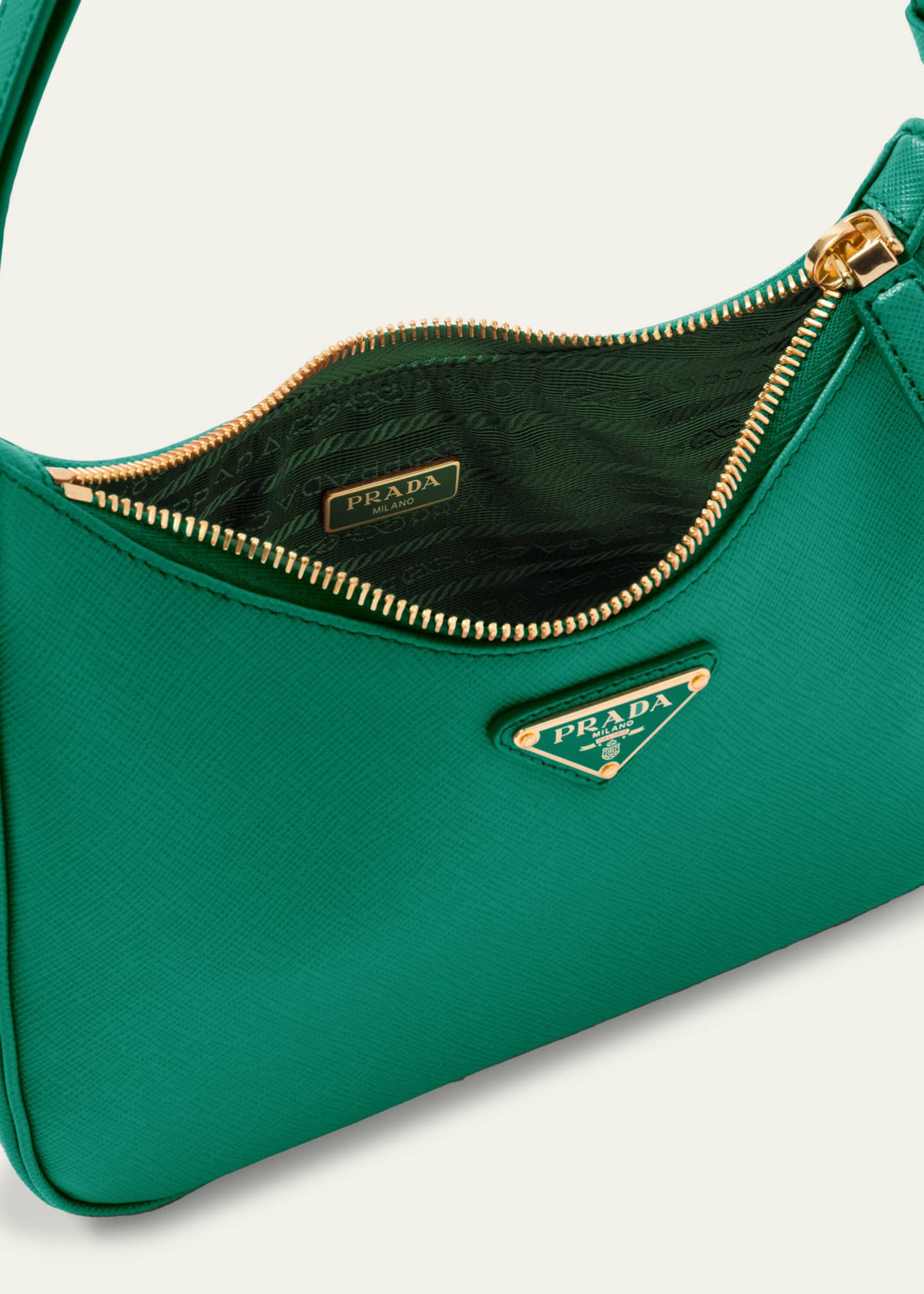 Prada Mini Saffiano Leather Shoulder Bag with Adjustable Strap Image 4 of 5