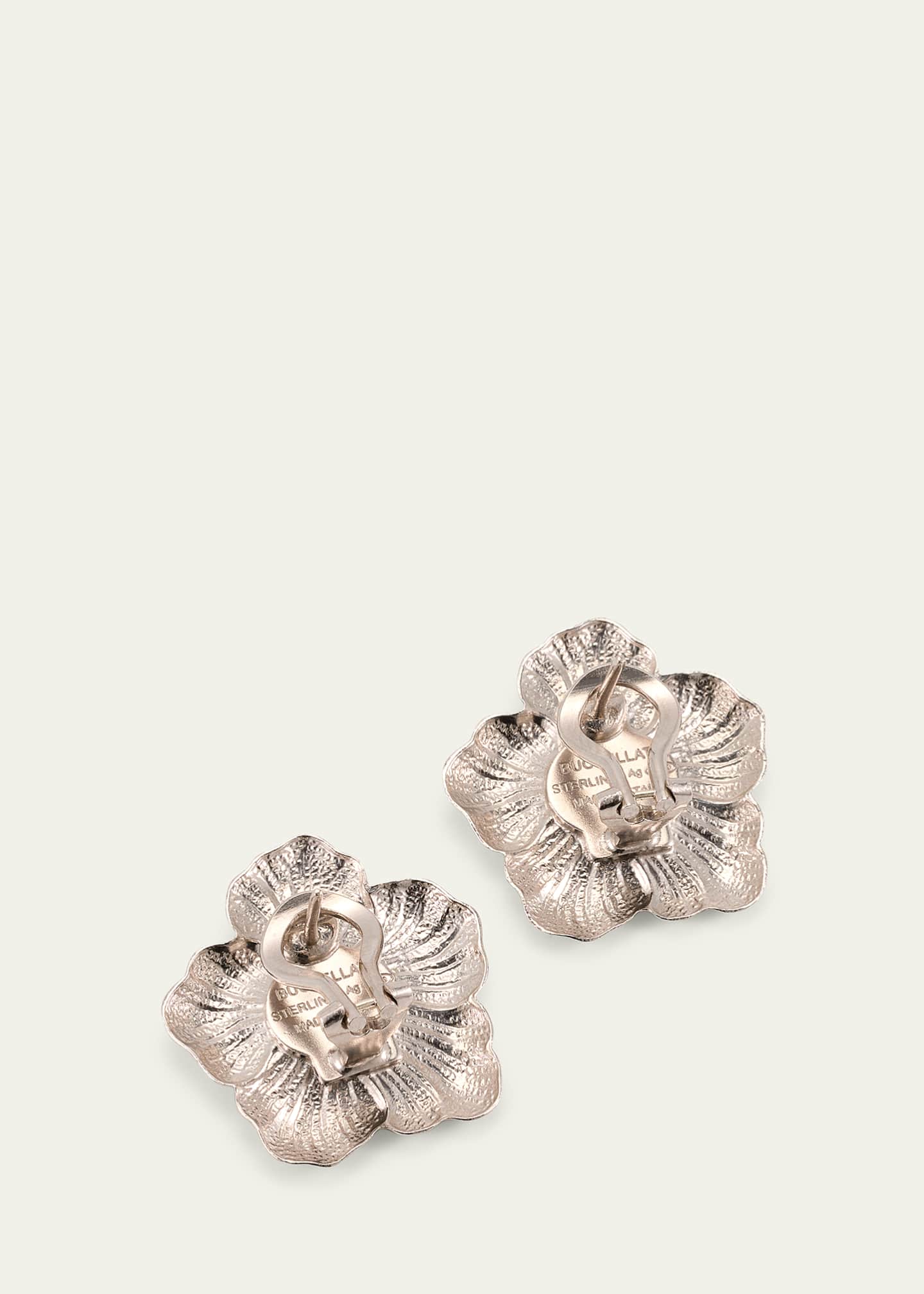 Buccellati Blossoms Gardenia Diamond Button Earrings, 2.5cm Image 4 of 4
