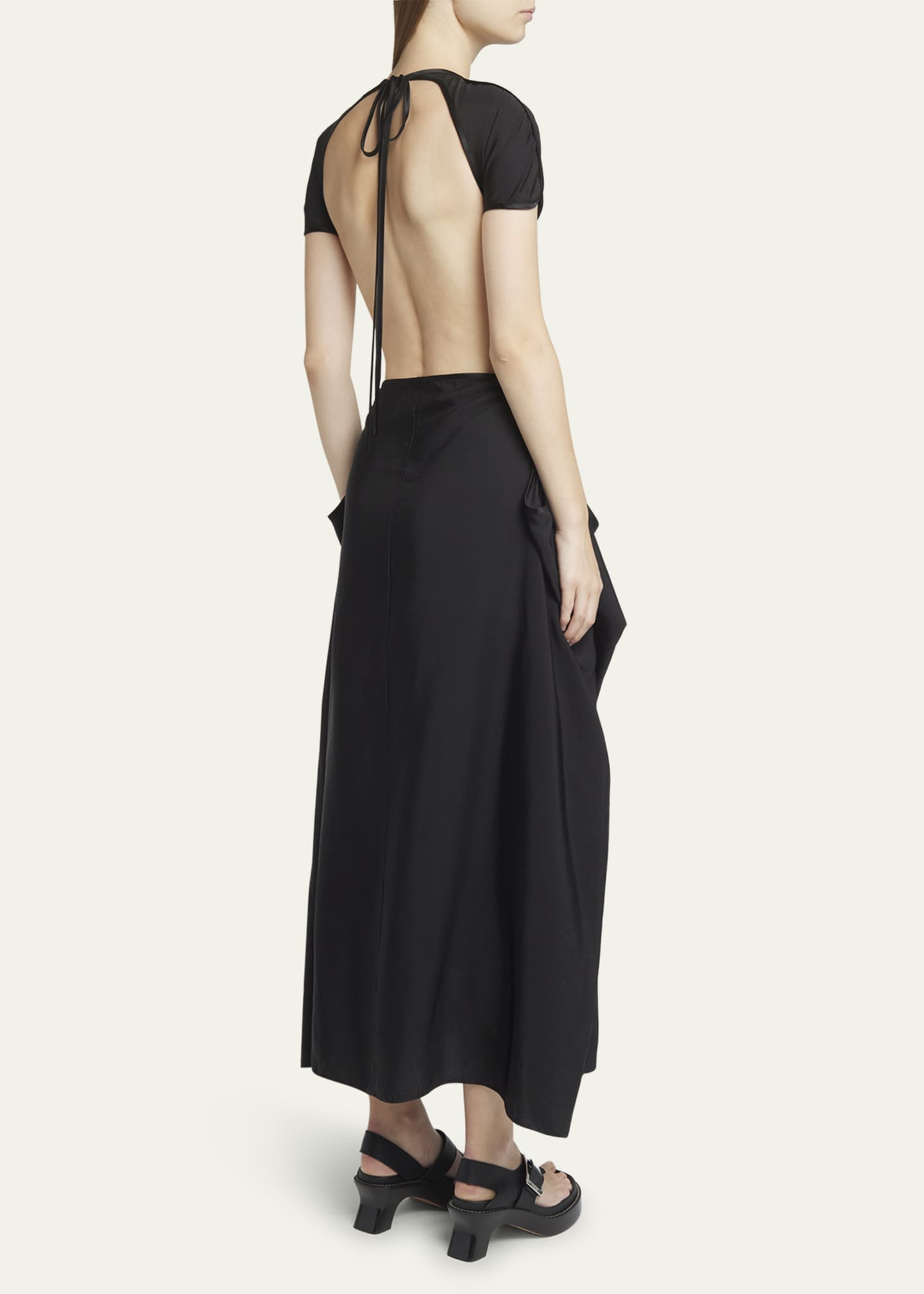 quality guaranteed Loewe Backless Ruffle Waist Dress Bergdorf Goodman |  tasweeq.om Fashion Store