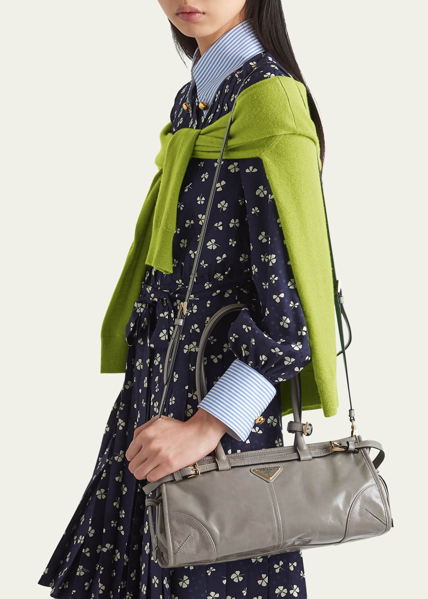 Prada Medium East-West Leather Shoulder Bag Image 2 of 5