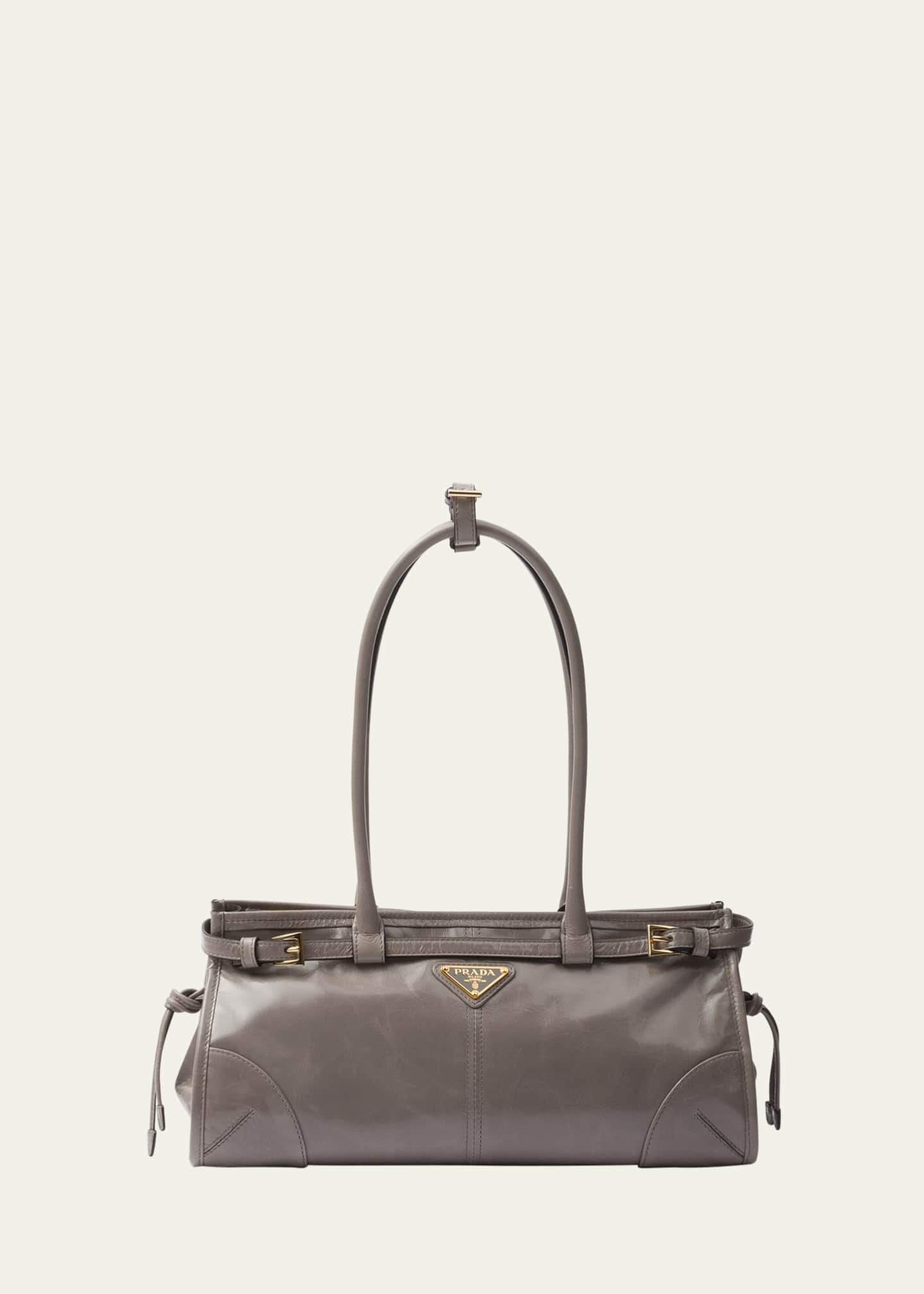 Prada Medium East-West Leather Shoulder Bag Image 1 of 5