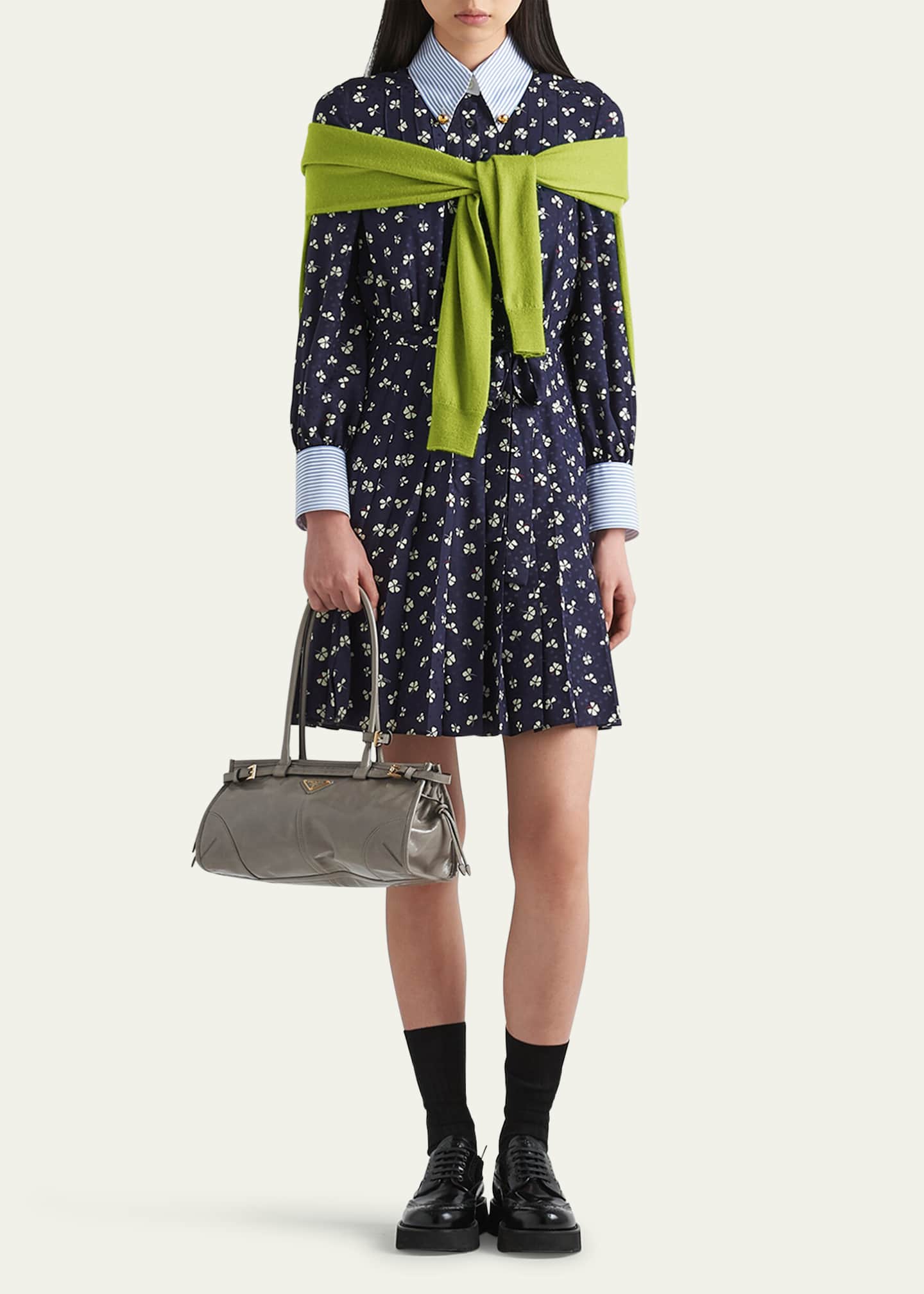 Prada Medium East-West Leather Shoulder Bag Image 5 of 5