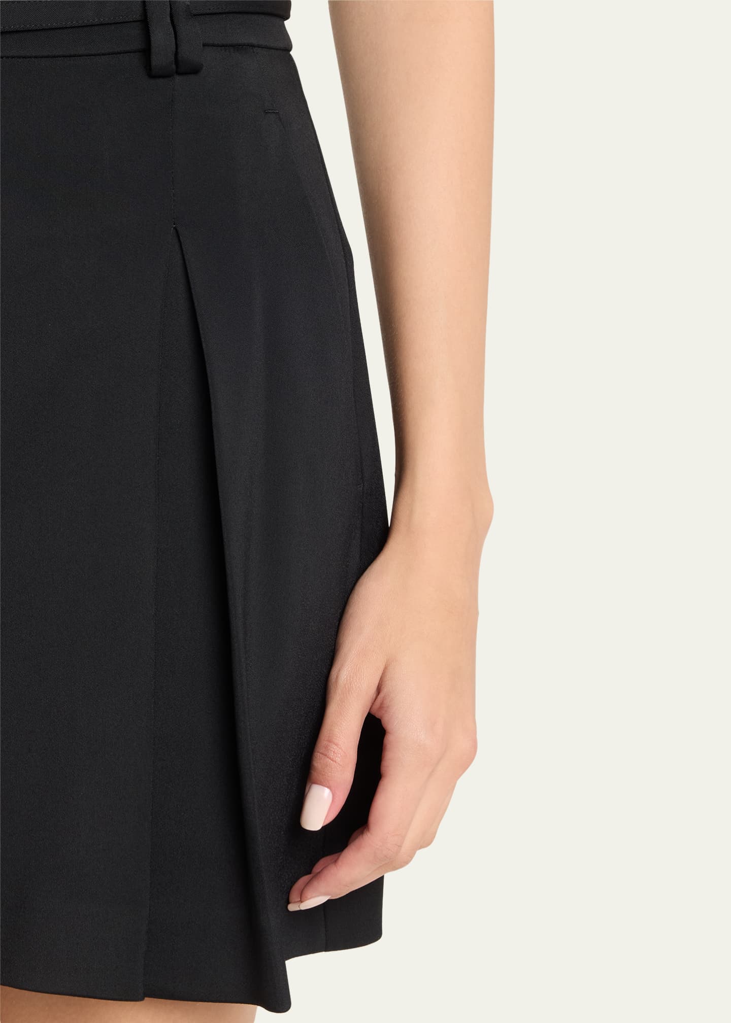 Another Tomorrow Fluid Pleated Shorts Image 5 of 5