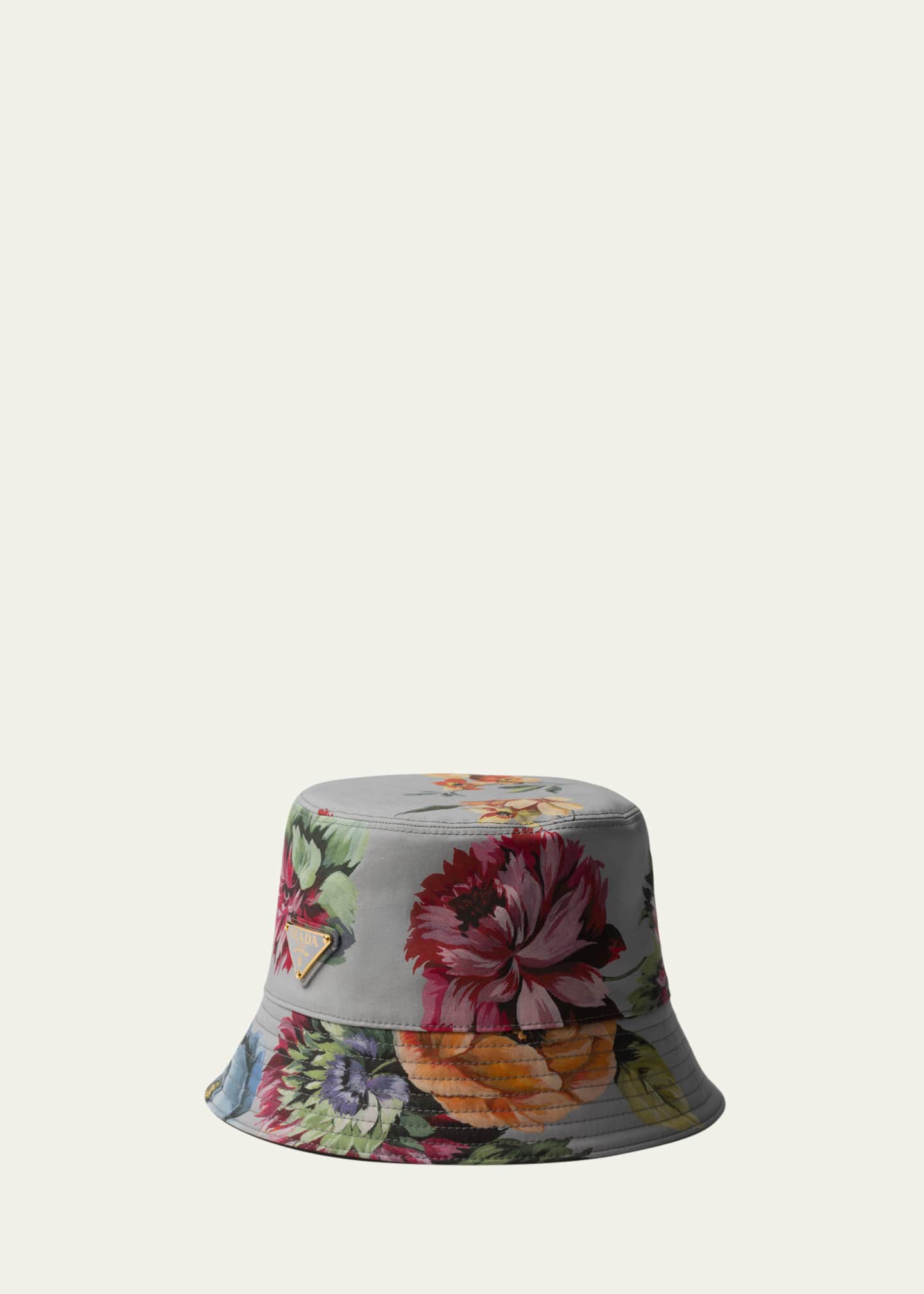 Prada Floral Cotton Bucket Hat