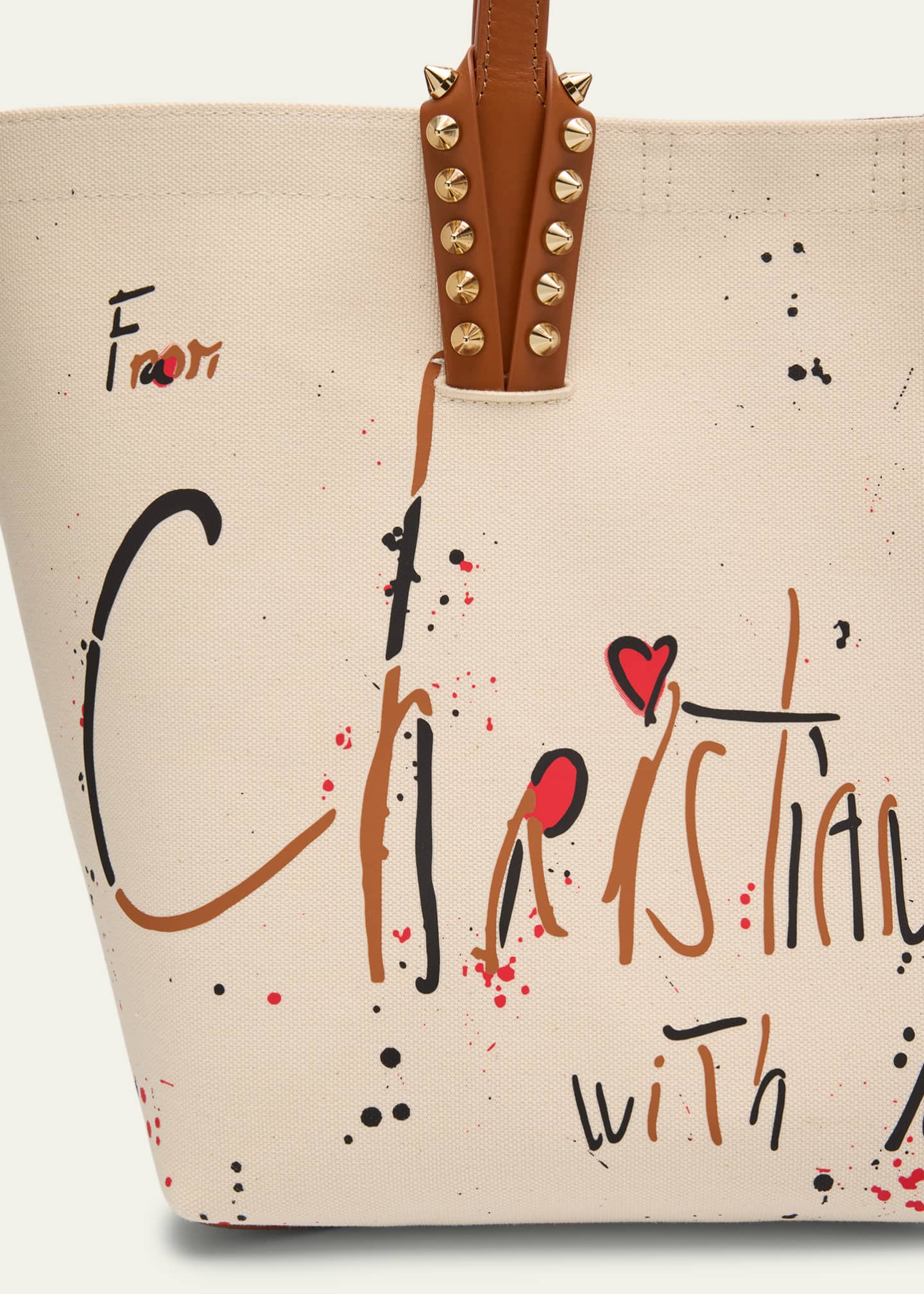 Christian Louboutin Cabata Small Beach Splash Logo Tote Bag Image 6 of 6