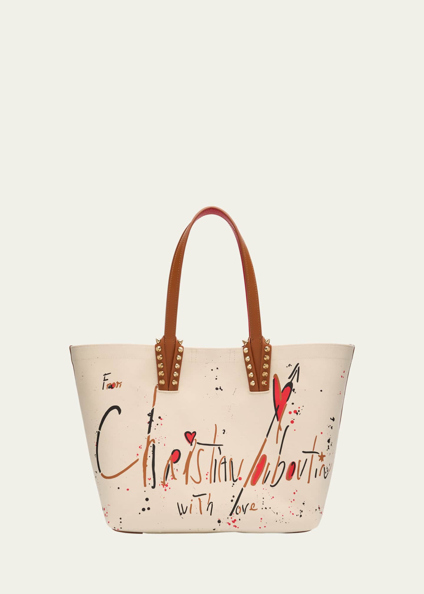 Christian Louboutin Cabata Small Beach Splash Logo Tote Bag Image 1 of 6