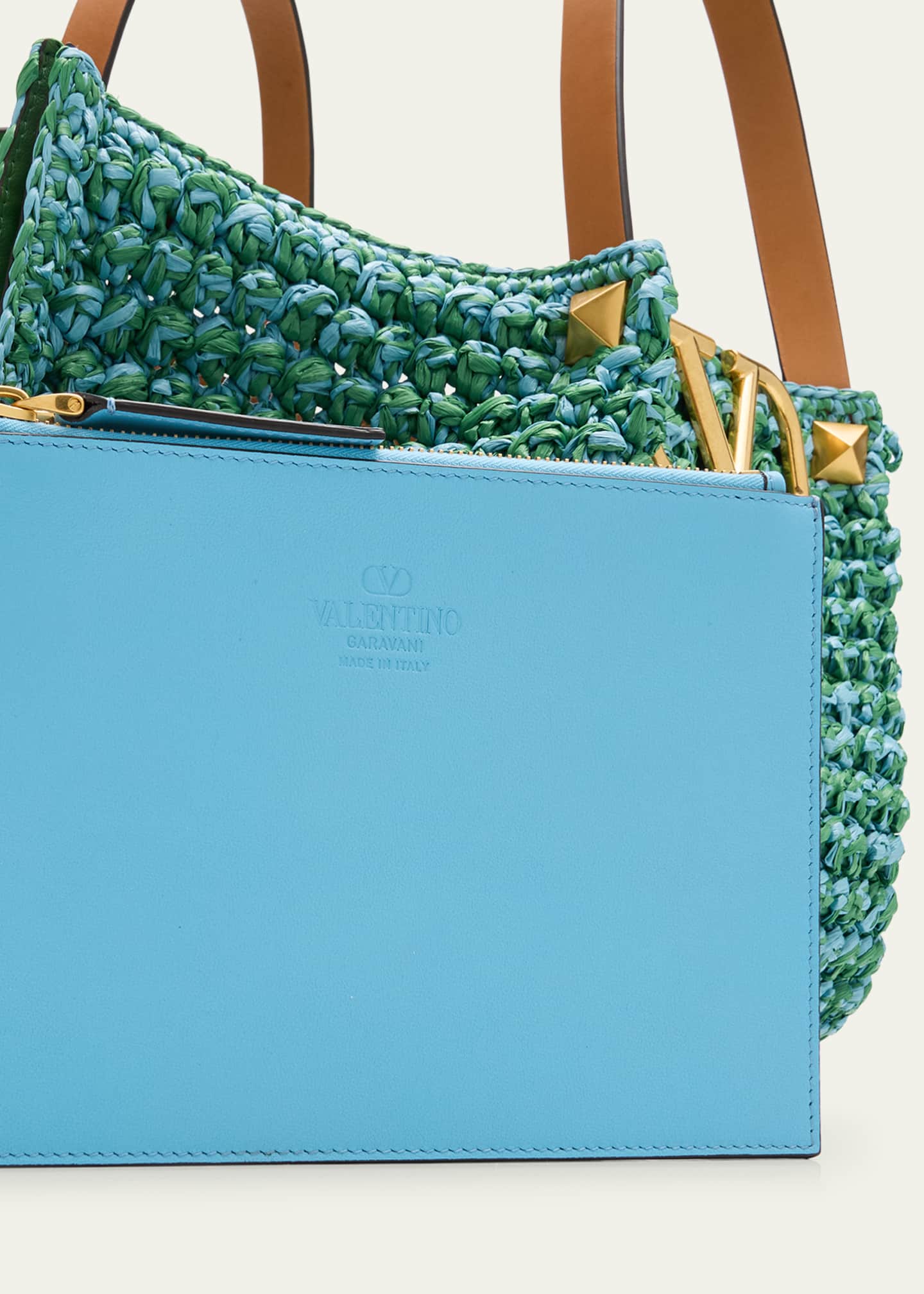 Valentino Garavani VLOGO Signature Medium Crochet Tote Bag Image 6 of 6