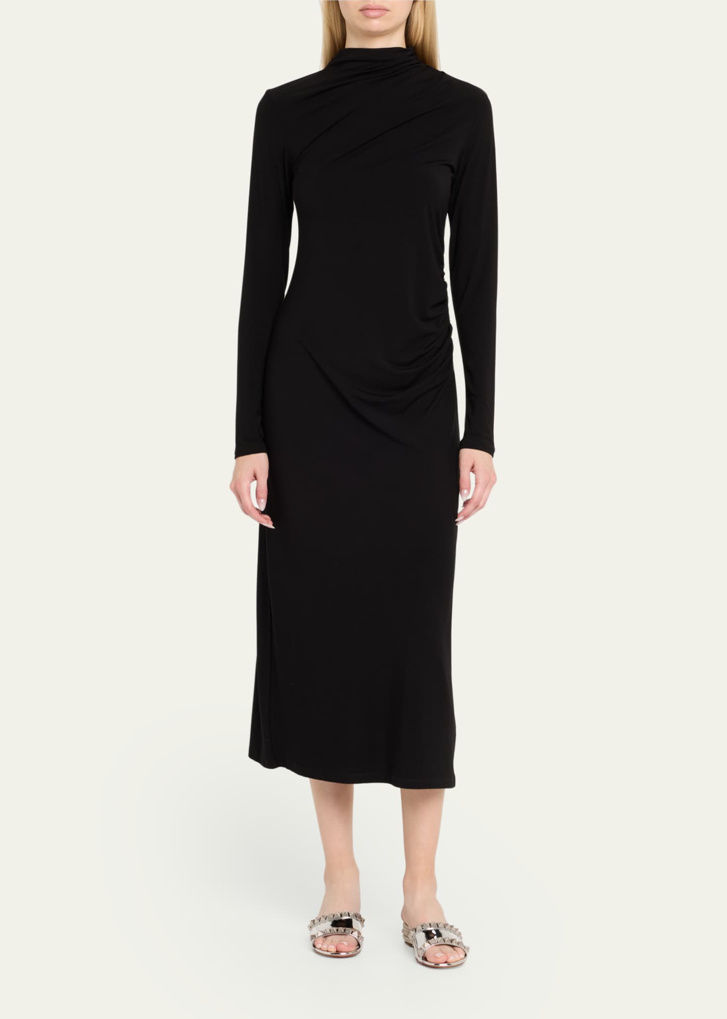 Christian Louboutin Pyramule Metallic Red Sole Slide Sandals Image 3 of 6