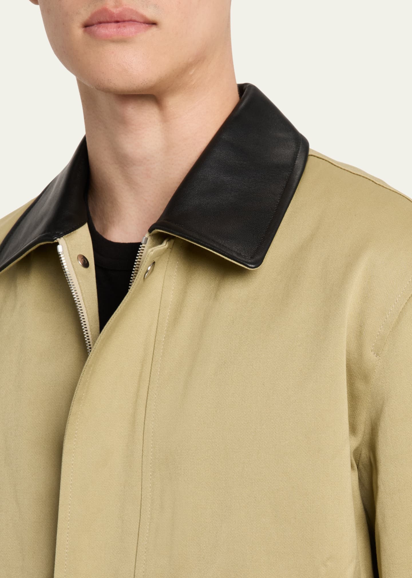 Wales Bonner Men's Leather-Collar Shade Blouson Jacket Image 5 of 5