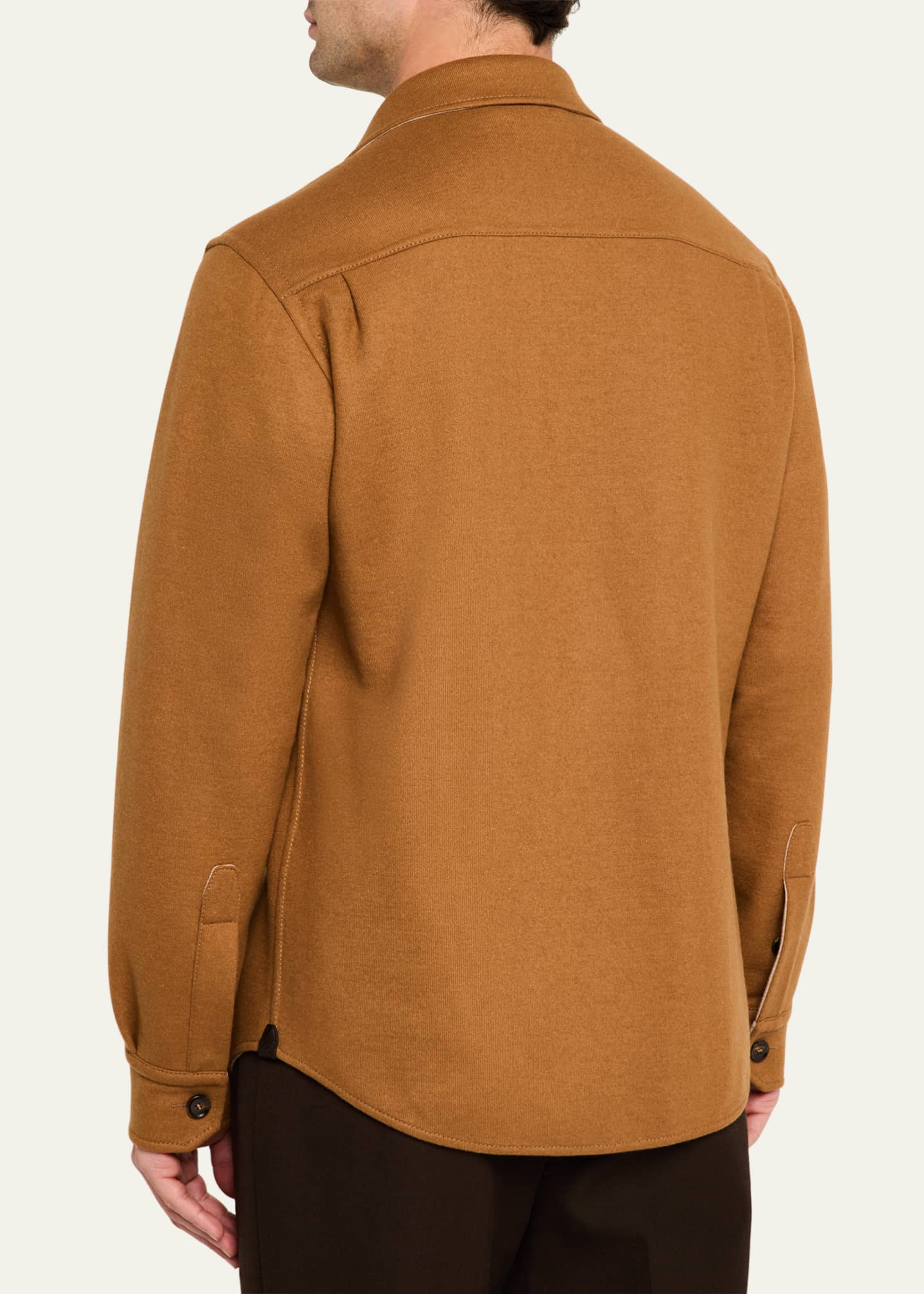 Brioni Men's Wool and Cashmere Double-Face Overshirt Image 3 of 5